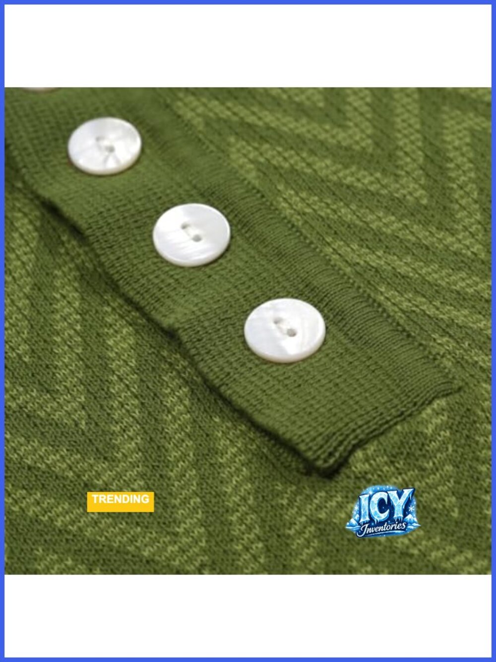 Retro Knitted Poloshirt, 1960s Mod Vintage Texture, Cotton Short Sleeve, - Picture 3 of 6